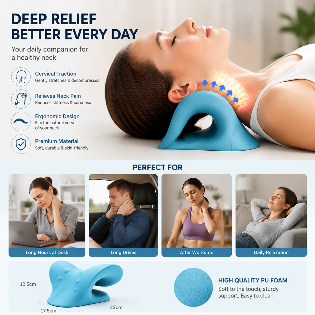 Ergonomic Neck Pillow for Pain Relief & Deep Sleep Support