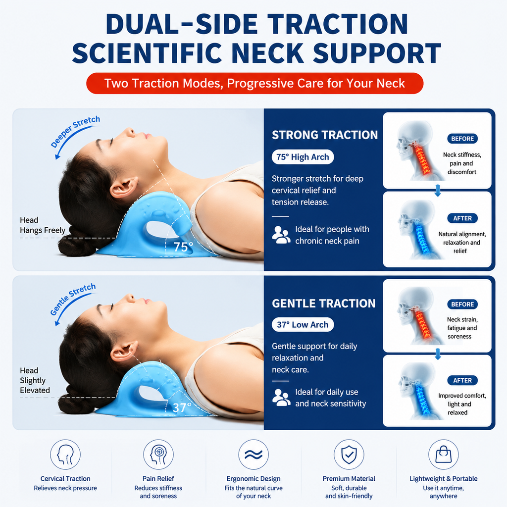 Ergonomic Neck Pillow for Pain Relief & Deep Sleep Support